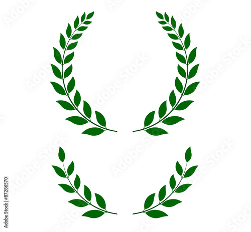 green laurel wreaths - vector illustration 