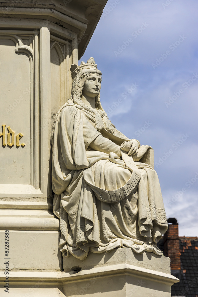 Naklejka premium Jacob van Artevelde statue (1863) on 