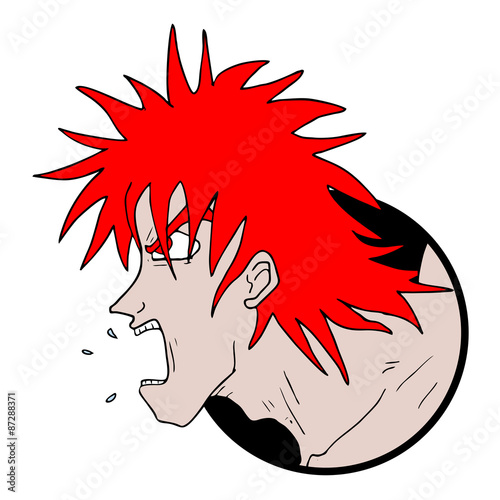 man screaming