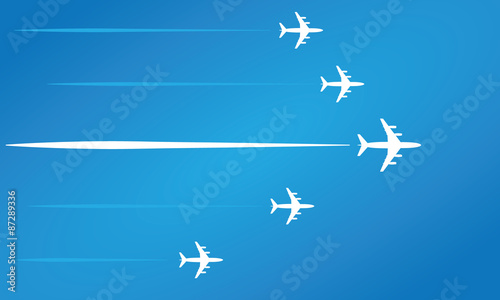 Vector Modern Minimalistic Airplanes Logo