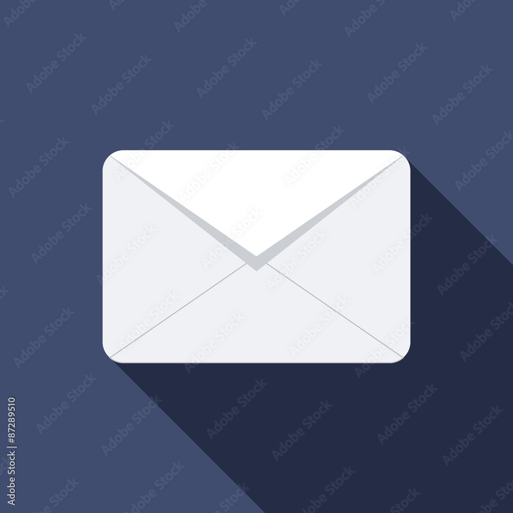 Email Icon. Flat Vector Icon With Long Shadow Design Collection. Email Icon. Flat Vector Icon With Long Shadow Design Collection.