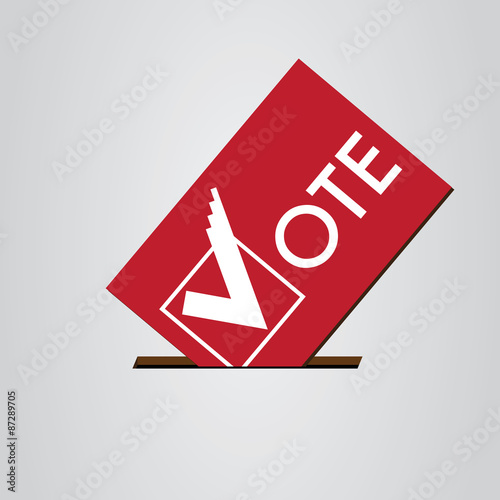 Card with Voting Symbols Vector Design