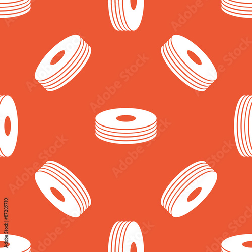 Orange disc pile pattern