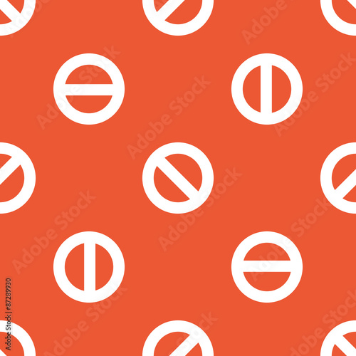 Orange NO sign pattern