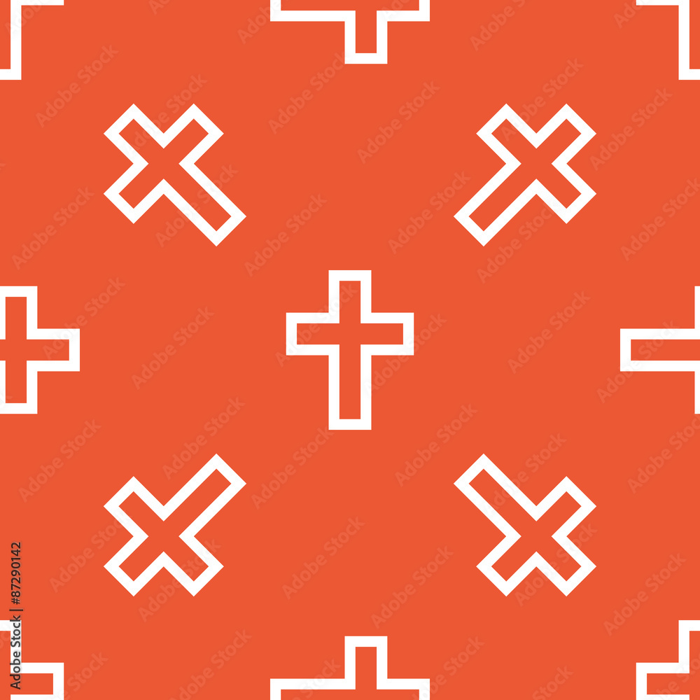 Fototapeta premium Orange christian cross pattern