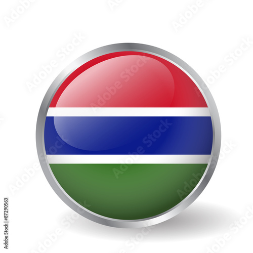Free Download Gambia flag button vector - GFXLoad