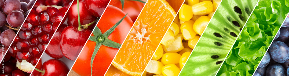 Fototapeta Kolor owoców, jagód i warzyw