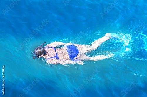 diver women snorkeling