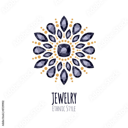 Elegant gemstones vector jewelry decoration.