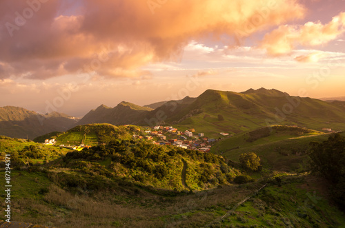 Tenerife on sunset