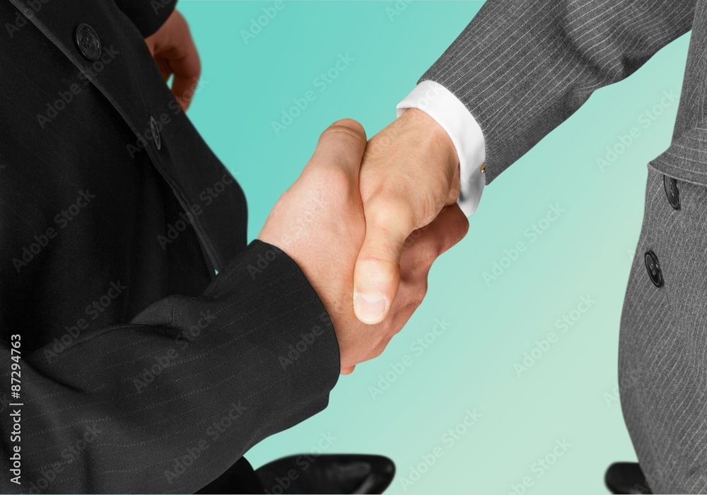 Obraz premium Business, Handshake, Partnership.