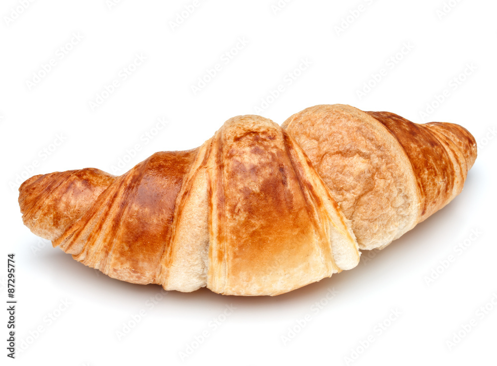 Croissant or  crescent roll isolated on white background cutout