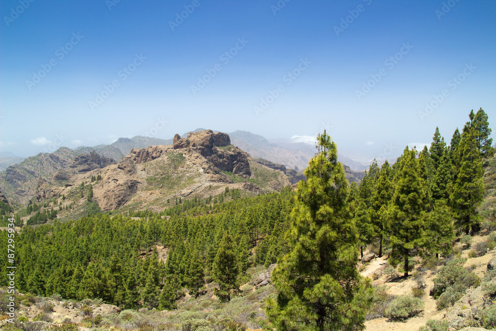 Inland Central Gran Canaria, view south from Roque Nublo