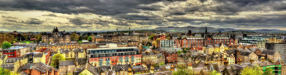 View of the city centre of Edinburgh from the Castle