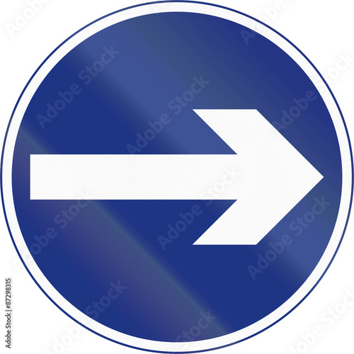 Free Download An Irish traffic sign - Turn right - GFXLoad
