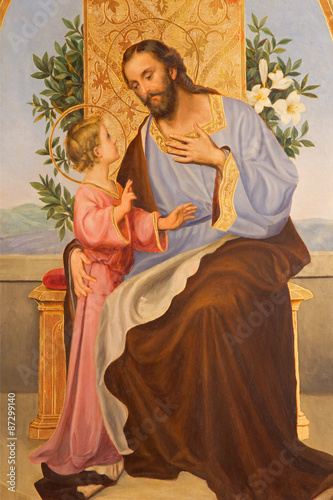 Cordoba - Paint of St. Joseph in Iglesia Santo Anchel