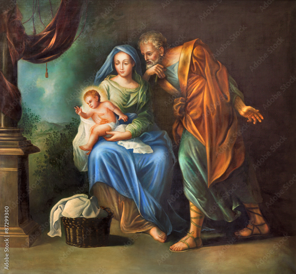 Fototapeta premium Cordoba - The Holy Family painting 