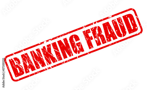 BANKING FRAUD red stamp text