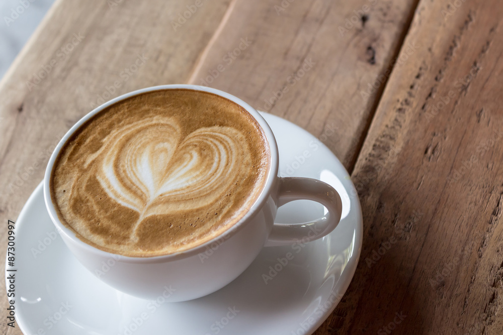 Cappuccino or latte coffee . Cappuccino or latte coffee .