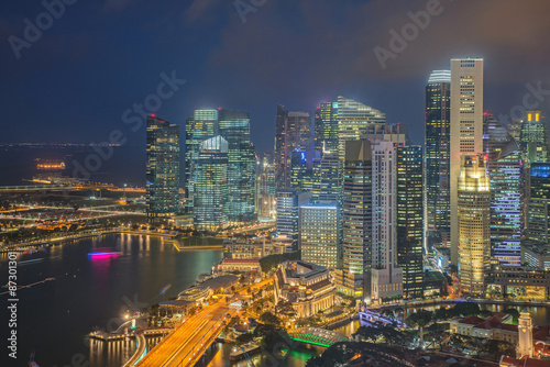 Financial district and business building in Singapore