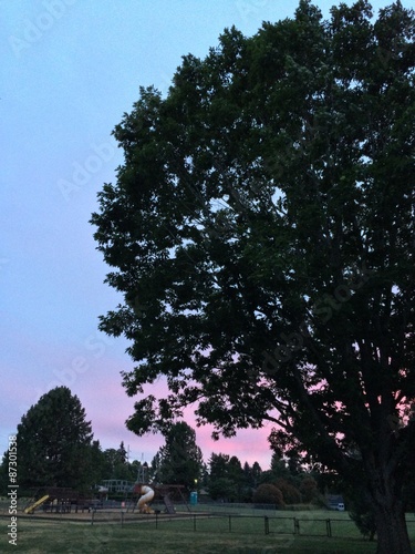 Dusk over the playground photo