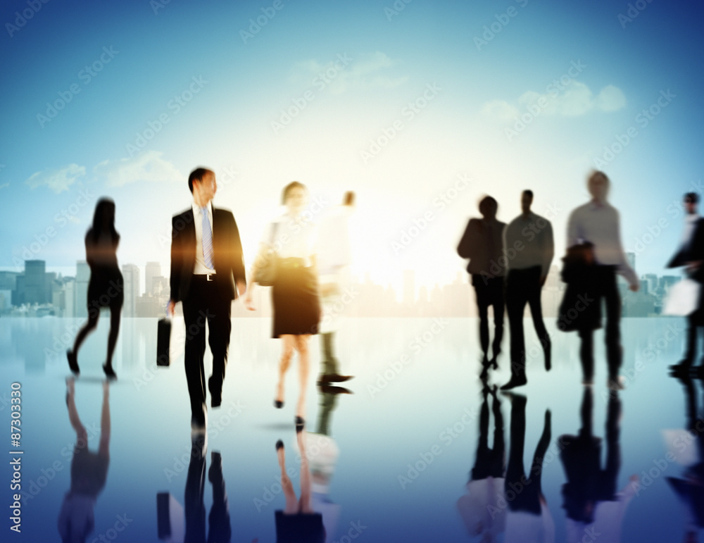 Business People Commuter Corporate Cityscape Pedestrian Concept Business People Commuter Corporate Cityscape Pedestrian Concept