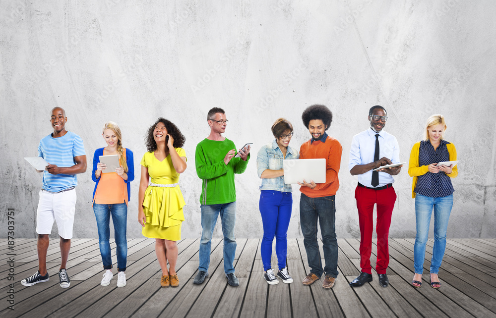 Obraz premium Global Communications Technology Connection Concept