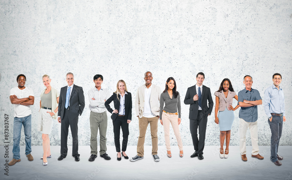 Obraz premium Group of Diverse Community Cheerful People Concept