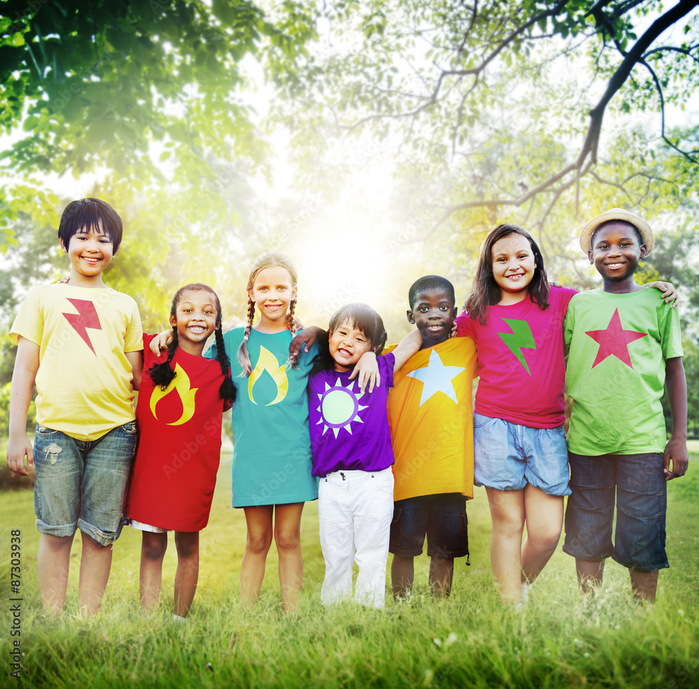 Children Friendship Togetherness Smiling Happiness Children Friendship Togetherness Smiling Happiness