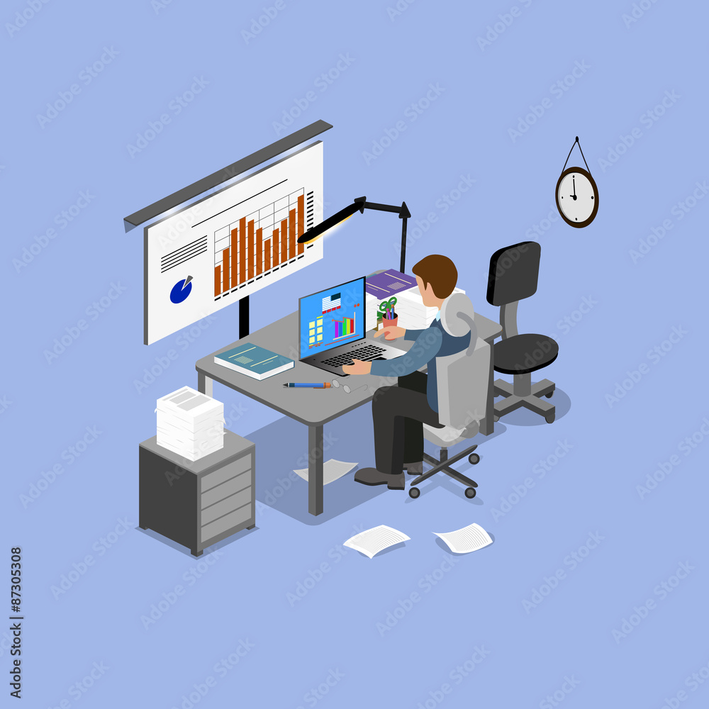 The concept of office work The concept of office work
