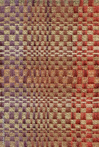  Hand-woven fabric with geometrical pattern