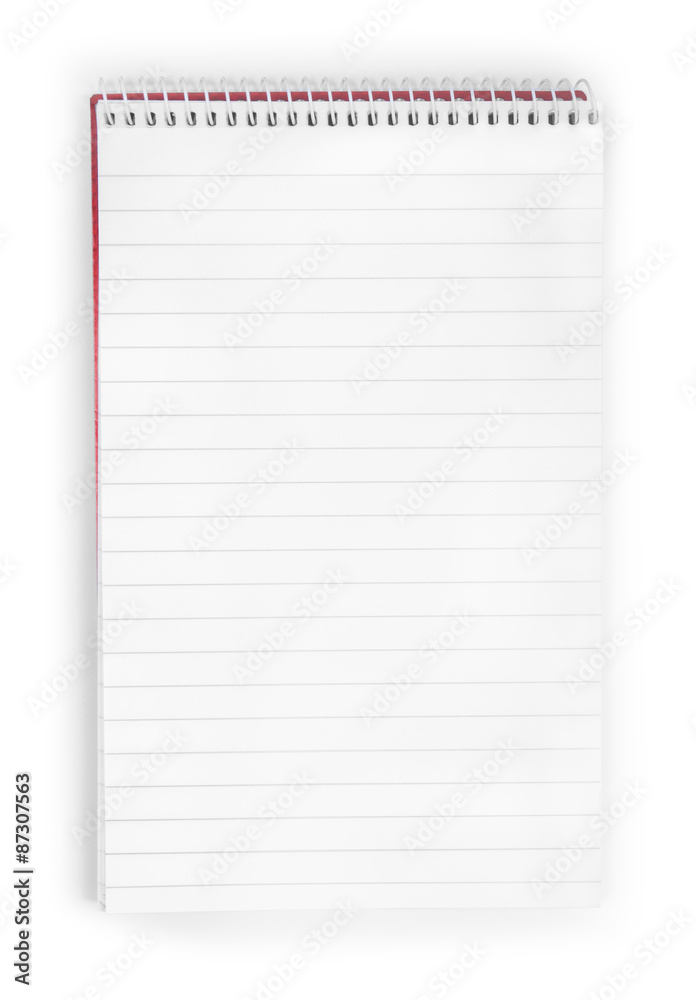 blank notebook isolated on white background blank notebook isolated on white background