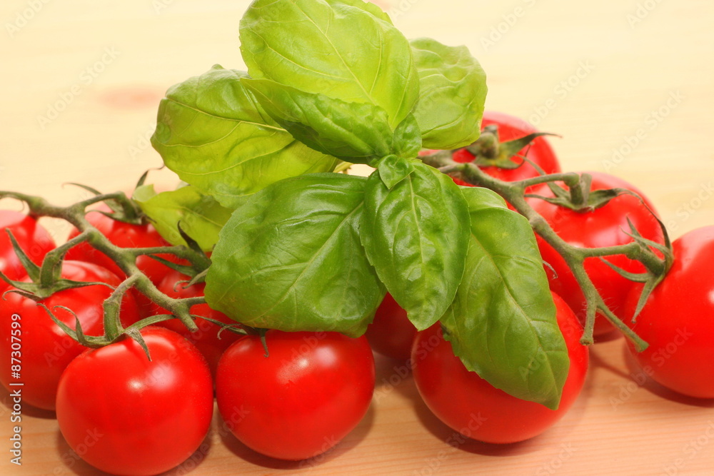 Tomaten und Basilikum Tomaten und Basilikum