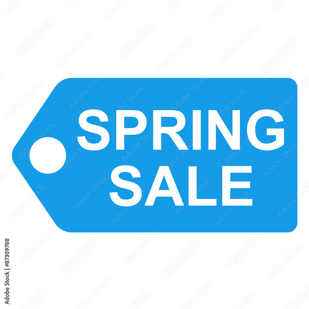 Icono etiqueta texto SPRING SALE azul Icono etiqueta texto SPRING SALE azul