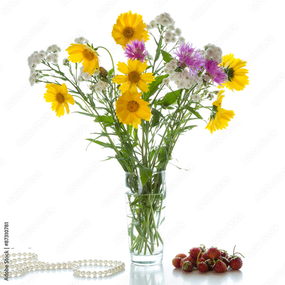 a bouquet of wildflowers