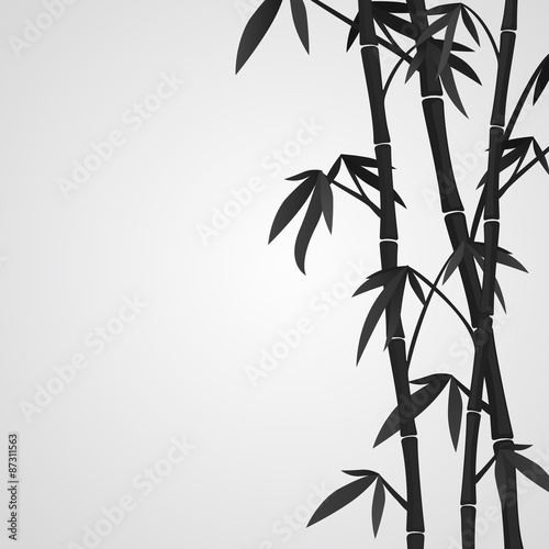 Background with bamboo stems