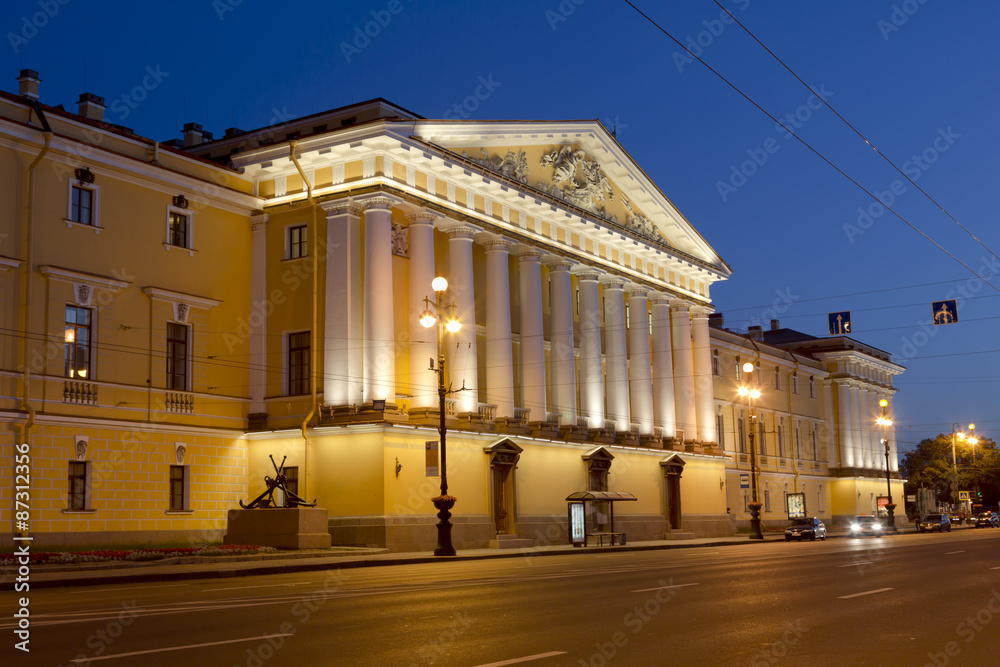View of St. Petersburg. The historic building of the Senate and Synod