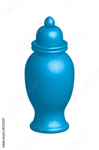 Illustration of empty flower vase, vector isolated on white background