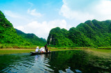 Van long is the famous eco tourism of Ninhbinh, Vietnam.