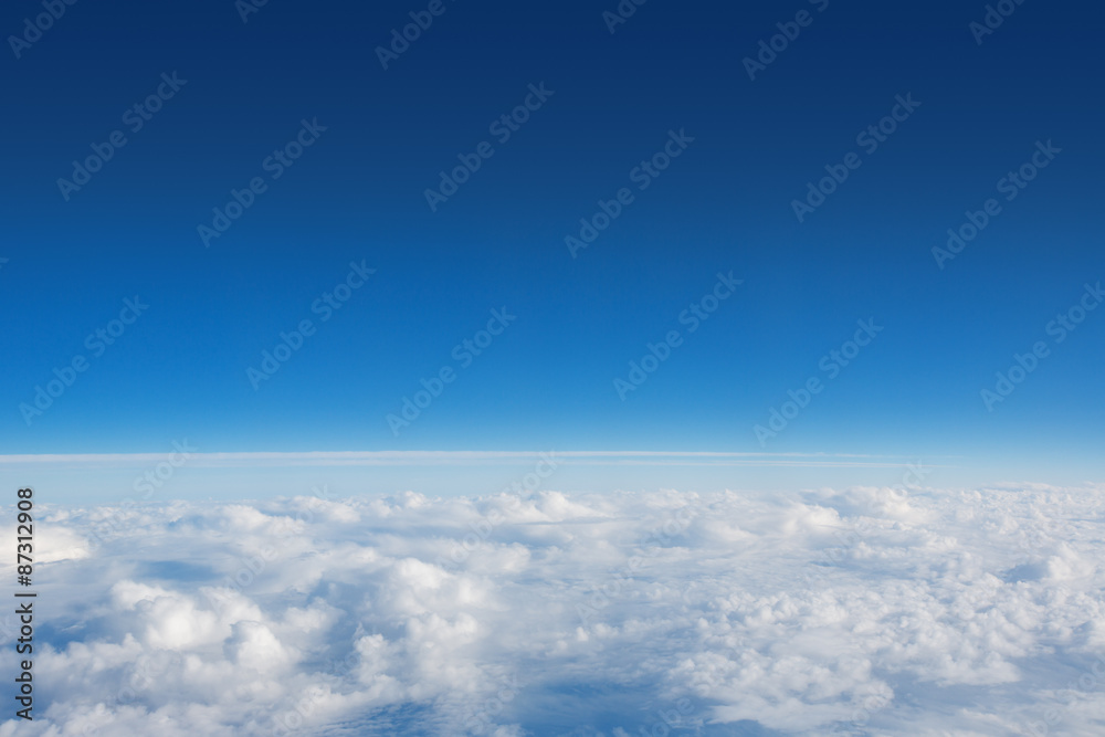 Above The Clouds Photo of puffy clouds - obrazy, fototapety, plakaty 