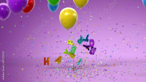 Happy Birthday, funny 3d animation. Full HD (See more animations with presents in my portfolio)