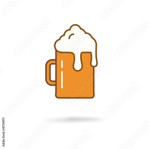 Flat beer icon