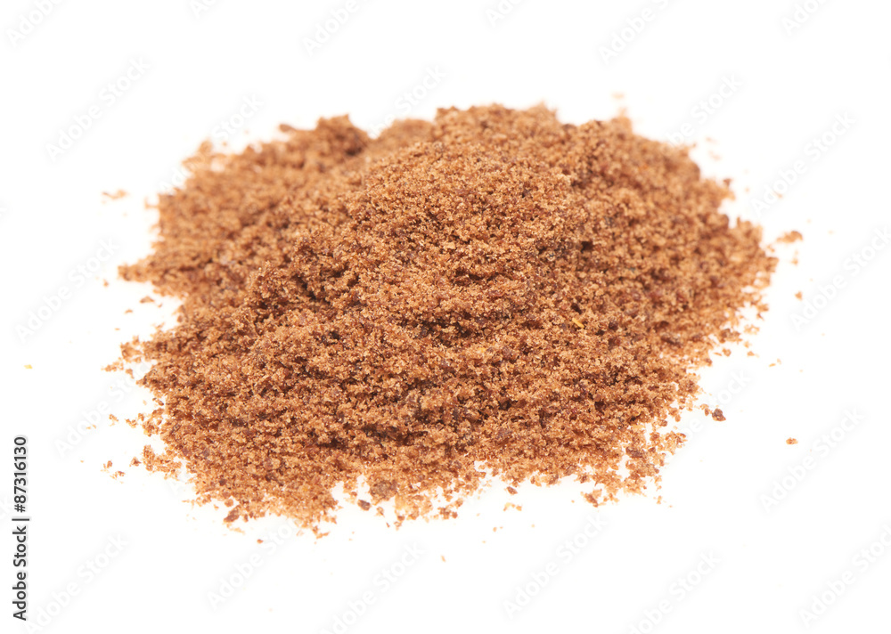 Powdered spice isolated on white background Powdered spice isolated on white background