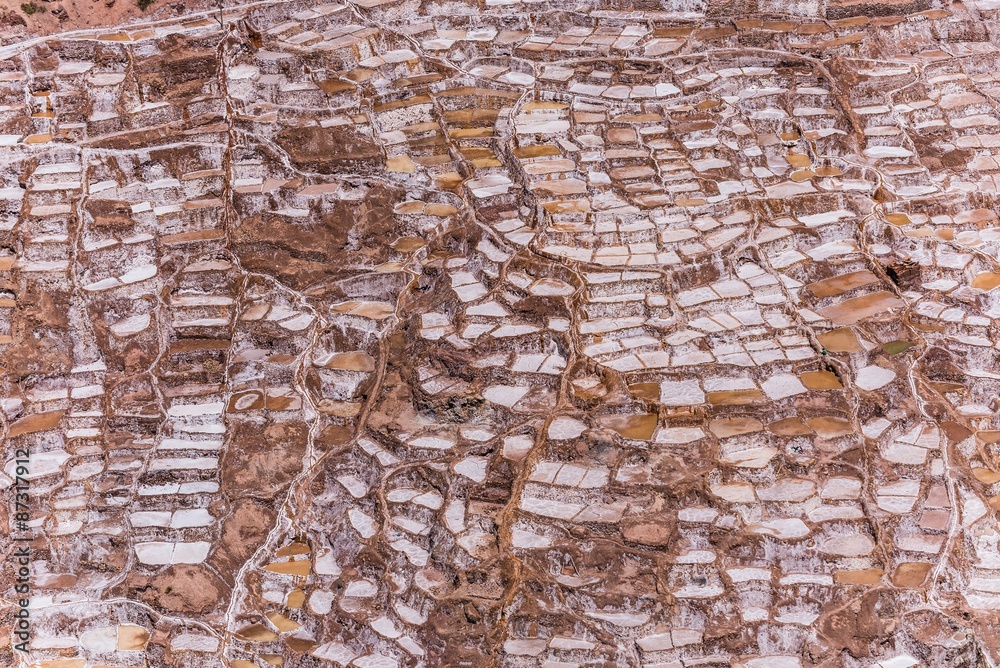 salinas de maras near cuzco on a sunny day salinas de maras near cuzco on a sunny day