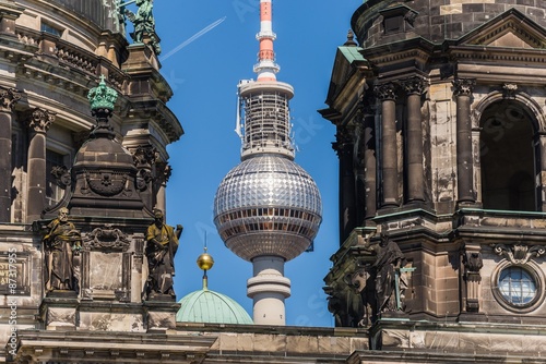 impressions of berlins city centre on a sunny day photo