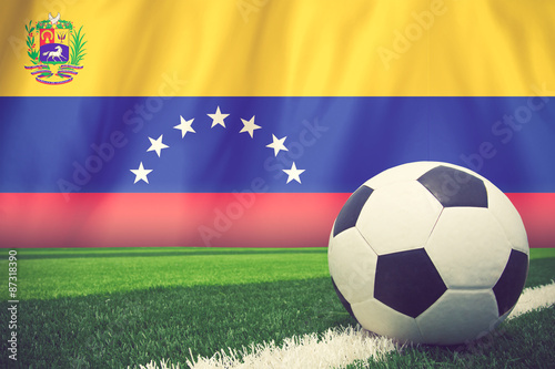 Venezuela soccer ball vintage color