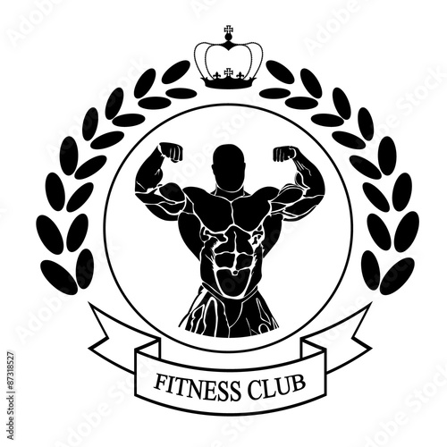fitness club icon, vector
