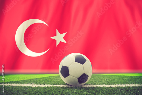 Turkey symbol soccer ball vintage color