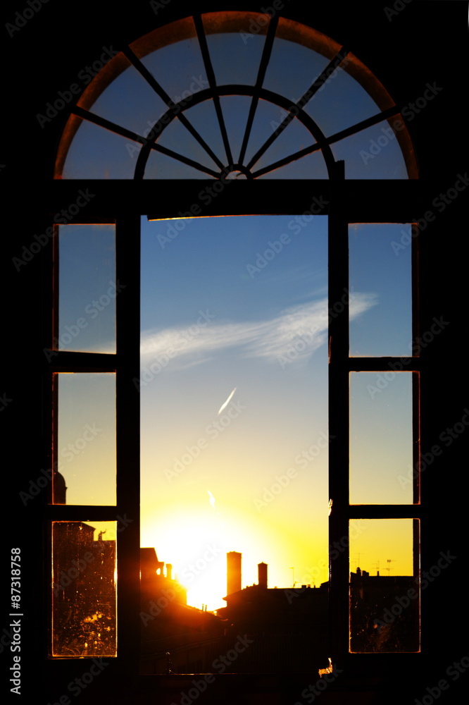 vista su Bologna dalla finestra di Palazzo d'Accursio