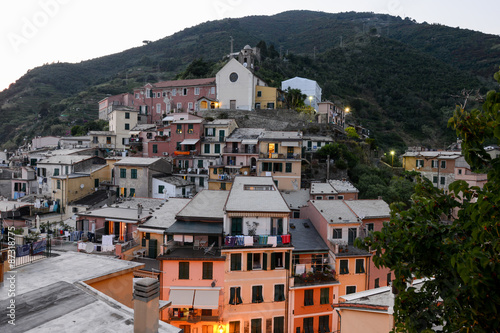 Scenic night view of village Vernazza © fotoember